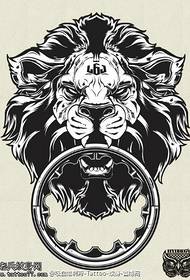 Modèle de tatouage tête de lion classique