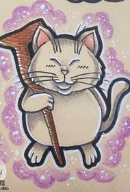 مخطوط القط الكرتون نمط الوشم