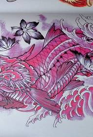 Personality squid tattoo pattern