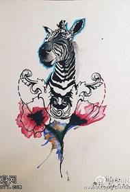 Abstrakt zebra qo'lyozma zarb naqsh
