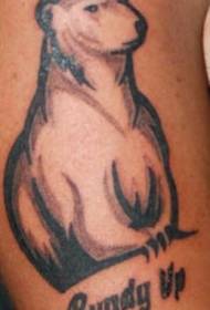Alfabeto inglese con motivo a tatuaggio orso polare