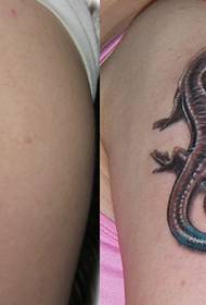 Modello tatuaggio geco