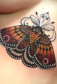 Underside chikoro maitiro pendi moth tattoo tattoo