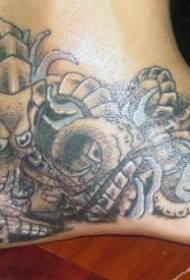 Heel koena biomechanical octopus tattoo