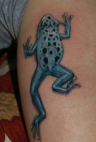 Modello di tatuaggio rana albero azzurro