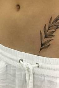 Iphethini le-tattoo leaf le-10 lembhalo ye-fan kakhulu ishiya iphethini le-tattoo