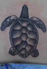 Modeli i tatuazhit të vogël të breshkave delikate të zeza