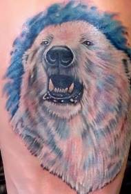 Mokhoa o motle oa tattoo oa polar bear