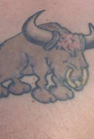 Cartoon Stier Tattoo Muster