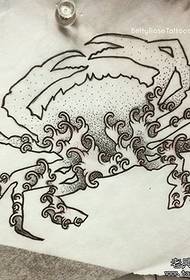 Spray point դաջվածքի ծովախեցգետնին դաջվածքի ձեռագիր
