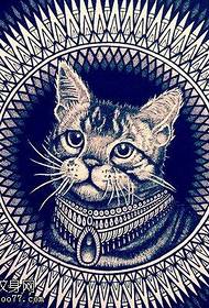 紋身館分享的貓紋身手稿作品