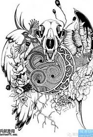 Modello di tatuaggio antilope manoscritto