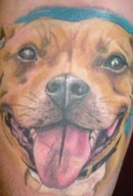 Qaabka quruxda leh ee tattoo bulldog