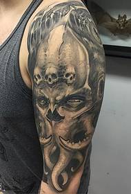 Ang pattern ng tattoo ng octopus na 3D