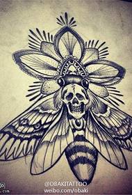 schedelmot tattoo manuskriptpatroan