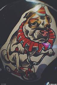 Modello del tatuaggio dell'acquerello shar pei del fumetto