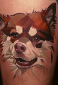 Modello di tatuaggio avatar coscia cane colore dei cartoni animati