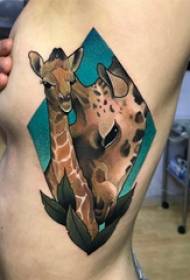 Varietà di tatuaggi di Giraffe di variità di tatuaggi di animali di tatuaggi di giraffe di culore di tatuaggi