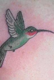 녹색 벌새 문신 패턴