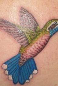 Реалистичное фото татуировки колибри на плече