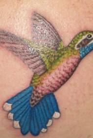 Tinuod nga litrato sa hummingbird nga tattoo sa abaga
