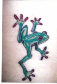 Modello di tatuaggio realistico di rana velenosa di colore delle gambe