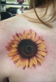 L'immagine del tatuaggio del girasole 9 modelli significa che il modello del tatuaggio del girasole è positivo