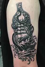 Iskuulka Yurub iyo Mareykanka ee xeebta mowjada doonta octopus tattoo tattoo