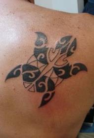 Плече чорно-білих племінних черепах татуювання візерунок
