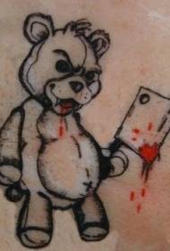 Corak teddy bear lan pola tattoo piso