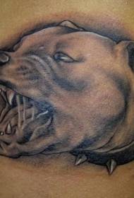 Loita contra o patrón de tatuaxe de bulldog