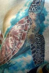 Schulter Super Realistesch Aquarell Turtle Tattoo Muster