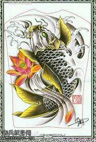 Stile di tatuatu di manuscrittu in stile cinese koi
