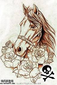 Gyönyörű ló tetoválás tetoválás minta