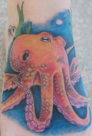 Pola tato Octopus ing banyu warna banyu