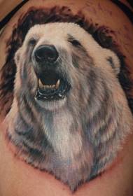 Super realističan uzorak tetovaže polarnog medvjeda