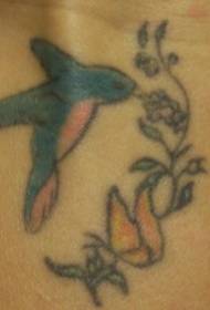 Poza tatuaj colibra simplă culoare încheietura mâinii