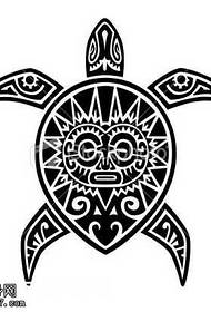 Käsikirjoitus kilpikonna totem tatuointi malli