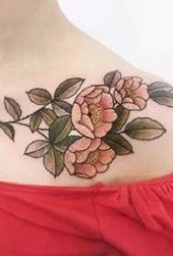 Set frumos de ilustrații rafinate de tatuaje de flori botanice 9