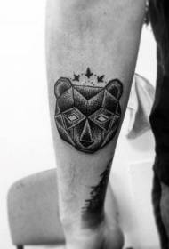 Tatuaggio di orso, modello di tatuaggio orso feroce ma carino