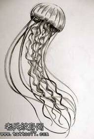 Рукопис особистості чорний сірий малюнок татуювання медузи