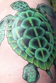 Pola tato warna kura-kura pundhak lanang