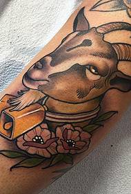 Europese en Amerikaanse school kleur antilope tattoo tattoo patroon