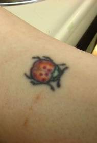 Маленький свіжий голий червоний малюнок татуювання сонечко