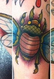 Modello di tatuaggio dipinto insetto carino