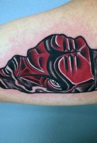 Uzorak tetovaže malog crvenog bika u obliku velikog bika