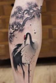 9 prachtige traditionele kraan tattoo ontwerpen in Chinese stijl