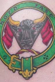 Spanish Bullfighting Bull Sign tatuu Àpẹẹrẹ