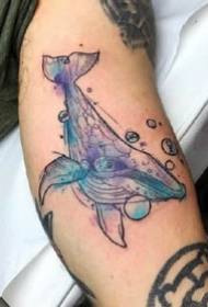 9 bellissimi disegni del tatuaggio della balena di colore dell'acqua