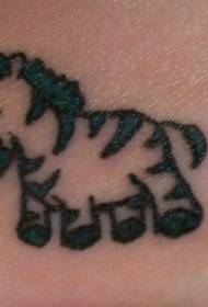 Linda desegnado de tatuaj zebraj desegnoj